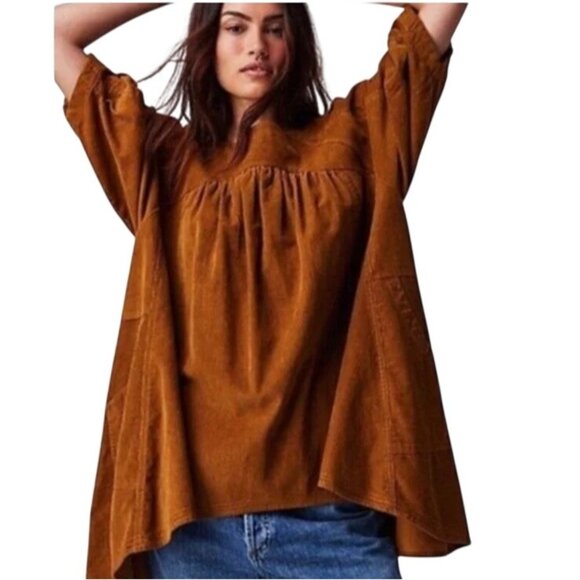 Free People Tops - Free People Small Memories Of You Corduroy Tunic Top Asymmetrical Oversized